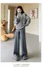 Conjunto de Maternidad: Conjunto de Dos Piezas a Rayas con Capucha y Pantalones de Pierna Ancha, Moda Otoñal Tendencia Estilo Coreano para Otoño e Invierno
