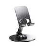 Soporte de metal personalizable para teléfono para transmisión en vivo con ajuste de rotación de 360 grados, soporte de escritorio plegable para tableta y teléfono tipo "perezoso"