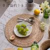 Sousplats Domésticos Personalizados Resistentes ao Calor Tecidos à Mão Japonês Pastoral Espaçadores de Xícara de Chá Mesa de Jantar Mesa de Centro Palha Redondo Esteira para Tigela