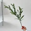 Rama de olivo artificial con fruto, planta verde falsa, flores artificiales para sala de estar en casa, ramas de plantas falsas para decoración del hogar, venta al por mayor transfronteriza