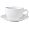 Taza y platillo de café de cerámica para hombres y mujeres, con logotipo personalizado simple, comercial, para té de la tarde, cafetería.