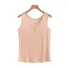 Colete de Seda Amora Renda Decote V Camisola Roupa de Verão Feminina Tamanho Grande Sem Mangas Camisa Base Top