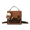 Bolso Femenino de Moda y Elegante 2025 Nuevo Mochila Retro para Mujer Mochila Pequeña Versátil para el Trabajo Bolso Cruzado de Patchwork Color-Block