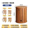 Banco redondo de madeira maciça, mesa de centro, banco empilhável doméstico, banco de jantar moderno, banco de mesa de jantar, log, novo banco empilhável estilo chinês
