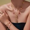 Omaca 5A Zircônia Polvo Estilo Oceano DIY Pingente com Múltiplos Acessórios Pulseira Tornozeleira Colar Conjunto de Aço Inoxidável