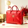 Bolsas de almacenamiento para bodas, bolsas de mano para ajuar de novia, juego de regalo de boda bordado de cuatro piezas y bolsas de embalaje para artículos de dote