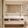 Color crema kelinai lavabo integrado nuevo baño combinación mueble de baño lavabo de baño mesa de lavado