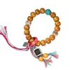 Pulsera de Hueso de Vaca Estilo Tíbet con Incrustaciones de Swastika, Cuentas Dzi de Plata Tibetana de Mano y Accesorios de Turquesa, Venta al por Mayor desde el Fabricante