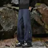 Calças esportivas casuais funcionais slim-fit personalizadas/de outono para homens e mulheres, calças retas cleanfit da moda americana high street
