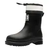 Zapatos de Lluvia de Moda Transfronterizos para Mujer, Calzado Impermeable para Exteriores Todo Terreno, Zapatos de Goma Antideslizantes para Cocina, Zapatos Impermeables para Lavado de Autos para Mujer