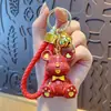 Llavero Colgante Oso Violento de Dibujos Animados de Resina Encanto para Bolso de Pareja Cordón para Llave de Coche Colgante para Teléfono Pequeño Regalo