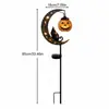 Luz de estaca solar transfronteriza Gato Negro y Luna de Calabaza