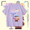 Camiseta de Manga Corta de Algodón Puro para Niños, Estilo Fiesta Eggman, Chico Castor, Moda de Verano para Niños Mayores, Top Holgado