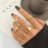 Conjunto de anillos negros de AliExpress para mujer, sencillos, de estilo Xi Feng Ha, de 9 piezas, al por mayor.