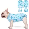Traje de recuperación para perros, traje quirúrgico, mono suave de esterilización para mascotas, previene que las mascotas se laman y rasquen las heridas, camiseta de recuperación