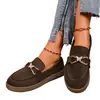 Mocasines de Tallas Grandes Transfronterizos para Mujer 2026 Primavera Nuevo Llegado Slip-on de Lona Casual Zapatos Individuales para Mujer En Stock