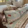 Conjunto Fresco de Algodão Puro com Renda para Bebê e Criança Pequena, Estampa de Desenho Animado, Roupa de Cama de Algodão Puro, Capa de Edredom, Dormitório Três-Quatro