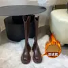 Botas Chelsea Chuyuji Botas Largas Blancas 2026 Nuevo Otoño Invierno Botas Martin de Suela Gruesa Botas de Caballero de Tubo Alto para Mujer