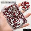 Tendencia de Internet Año Nuevo Tamaño Mini Diamante Rojo Grande Forma Plana Arte de Uñas de Novia Súper Flash Decoración de Uñas de Pedrería