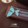 Aretes Asimétricos de Mariposa con Aguja de Plata y Diseño de Gota de Aceite, Estilo Minimalista Francés de Lujo, Accesorios para Orejas de Moda Dulces y Cool