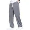 Pantalones Casuales de Seda de Hielo para Hombre, Estilo Delgado de Verano, Nuevo Modelo 2026, Pierna Recta Suelta, Secado Rápido, Pantalones Largos de Pierna Ancha con Caída para Verano