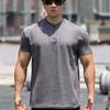 Camisa Polo Masculina de Verão Aliexpress Amazon com Gola V Waffle Manga Curta Esportiva Secagem Rápida