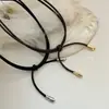 Nova Corrente de Clavícula Estilo Coreano com Nó de Laço de Corda de Couro Personalizado, Simples e Versátil, Colar Fashion e Elegante, Acessório de Alta Qualidade para Mulheres