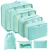 Conjunto de Armazenamento para Viagem Amazon Bolsa de Armazenamento para Viagem Conjunto de Oito Peças Bolsa de Armazenamento para Organização de Roupas de Viagem