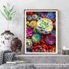 Nueva pintura de diamantes 5D de comercio exterior transfronterizo diamante completo planta suculenta pintura decoración del hogar pintura de bordado de diamantes DIY al por mayor