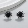 Pendientes de cristal de sol estilo bohemio retro para hombres y mujeres, con personalidad, tendencia punk, accesorios sencillos que combinan con todo.