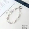 Cadena de Teléfono de Cristal Rosa para Mujer de Moda, Cordón para Teléfono con Borla, Llavero, Colgante para Bolso, Anti-Pérdida, Hecho a Mano