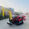 Enxada Rotativa de Esteira, Micro-Enxada para Adubação e Preenchimento, Máquina de Gerenciamento de Jardim, Máquina Tudo-em-Um para Adubação de Pomar