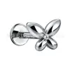 Clavo para Hélice de Hueso de Oreja Pequeña con Forma de Mariposa de Titanio Grado de Implante F136 Cuerpo de Aleación de Titanio G23 Joyería para Piercing en Labio Clavo para Hélice de Hueso de Oreja