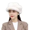 Nuevo sombrero de mujer para otoño e invierno, boina de calabaza de moda estilo coreano para dama, octagonal casual de piel sintética, versátil y casual