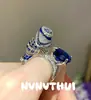 Joyas: Anillo de Gema de Caballo Hecho a Mano Incrustado de Diamantes para el Año del Caballo, Ropa de Noche de Alta Gama, Anillo de Diamante Brillante de Pájaro Carpintero