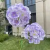 2 Hortensias Redondas de Deseo, Flores Artificiales, Decoración de Boda para el Hogar Rosas Falsas, Mayoreo