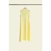 Vestido sin mangas para mujer con confección al bies, Elegante vestido largo de hada con diseño asimétrico, Vestido recto de cinta de acetato