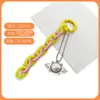 Llavero Colgante Cadena Arcoíris Creativo Colgante Pequeño Fresco Dopamina Accesorios DIY Cubierta de Auriculares Colgante para Pareja