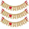Cena de Compromiso Boda Fiesta de San Valentín Decoración Vintage Flor de Tirar Lazo SE MÍ Bandera de Tela Cola de Golondrina