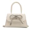 Bolsa de Mão Mini Cor Sólida com Laço Estilo Chanel Casual Nova Moda Primavera 2026 Bolsa Transversal de Ombro para Mulheres
