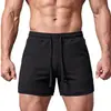 Pantalones Cortos Waffle Sueltos con Cordón Secado Rápido Estilo Europeo y Americano Color Sólido Transpirables Deportivos Casuales de Longitud Media para Hombre