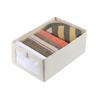 Caja de almacenamiento de tela de lino de algodón puro de alta gama para ropa, cajón de armario, calcetines, sujetadores, organizador de almacenamiento, caja divisora para corbatas