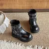 Botas Infantis 2026 Outono Novidades Botas Martin para Crianças Estilo Britânico Botas de Couro Princesa Estilo Coreano Moda Botas para Meninas