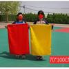 Bandera Roja de Mano con Palo para Actuación durante el Recreo, Accesorio Puro de Danza de Bandera Roja, Bandera Doble Cara Roja y Amarilla que Cambia de Color para Apoyo