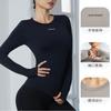 Roupas Processadas para Corrida ao Ar Livre, Secagem Rápida, Roupas de Yoga, Respiráveis, Absorventes de Suor, Roupas Esportivas, Peças Superiores Femininas de Manga Curta, Roupas de Fitness de Manga Longa Justas