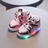 Zapatos de Princesa con Luces, Modernos y Cómodos, para Niñas Pequeñas de Primavera y Otoño, con Pedrería, Transpirables y Versátiles para Bebés Niñas