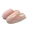 Pantuflas de Algodón para Mujer Invierno Estilo Pareja para Uso Doméstico Interior Antideslizantes Suela Gruesa Más Terciopelo Más Gruesas Cálidas Esponjosas Pantuflas Hombre