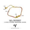 2026 Nuevo Modelo Pulsera Tejida de Moneda de Cinco Emperadores Chapada en Oro para Mujer, Estilo Lujo Ligero, Pulsera de Hilo Rojo con Vajra, Regalo de Año Nuevo