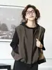 Moda Primavera Mujer Vestido Elegante de Manga Larga Ajustado con Capucha y Cremallera, Chaleco Floral Versátil Holgado sin Mangas