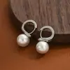 Coreano Novo Design Tribunal Francês Brincos Vintage Personalidade Minimalista Elegante Grande Pérola Orelha Fivela Brincos Orelha Jóias